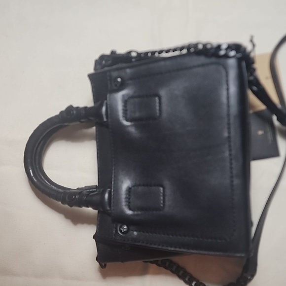 Frye Demi Mini Leather Satchel with calf hair on the front. - Picture 4 of 12